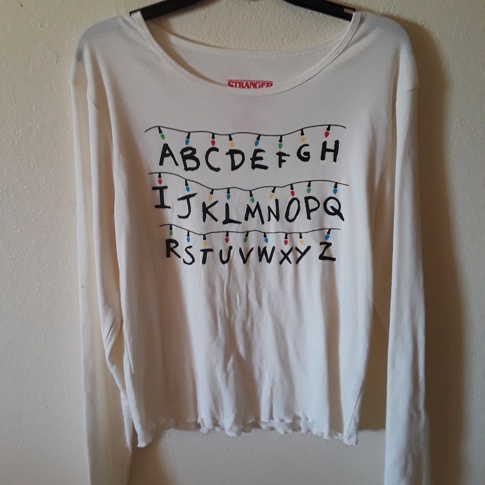 Stranger Things Alphabet Lights Long Sleeve